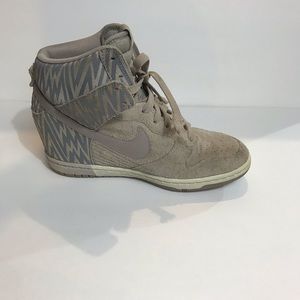 Nike Dunk Sky Hi Hidden Wedge Sneakers Size 8 Gray